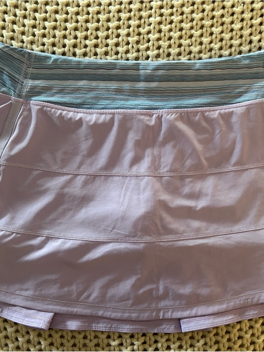 lululemon athletica Lavender pace rival skirt with striped waist band